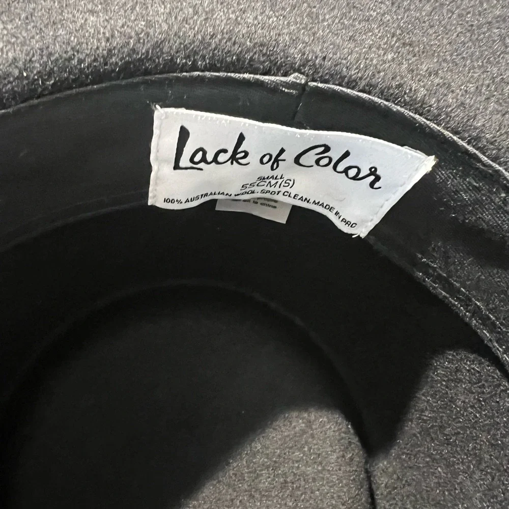 LACK OF COLOR - BLACK NOIR RANCHER FEDORA HAT - Picture 12 of 12